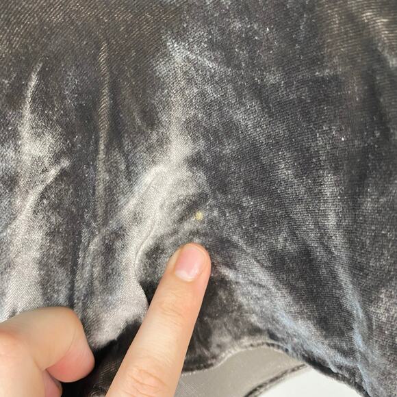 Madewell Velvet Ruffle-Edge A-Line Mini Skirt Pewter Brown Silk Blend Coquette 2 - Picture 4 of 8